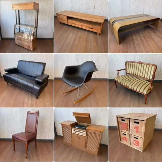 しばらく作業が続いていた回収作業で、溜まりに溜まった家具たち...